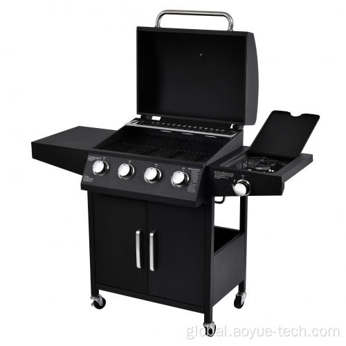 Gas Grill 4+1 burners with side oven bbq Factory